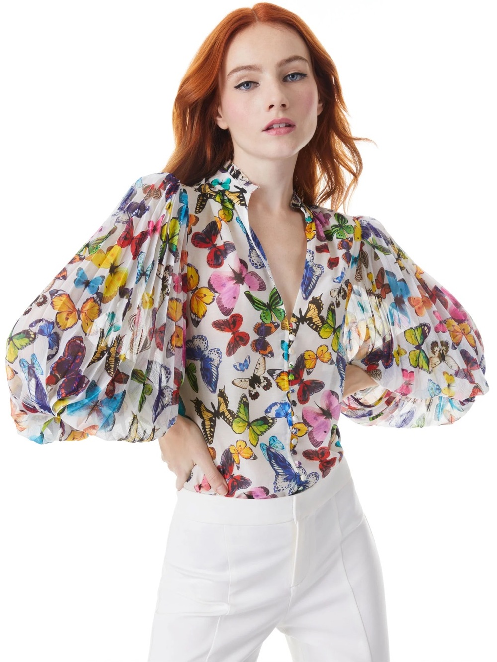 ALICE + OLIVIA
Butterfly Print Ilan Blouse